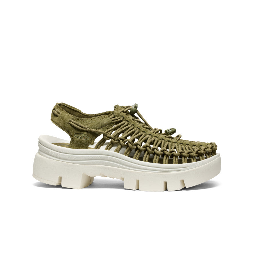 All Gender UNEEK PLT Sneaker | Martini Olive/Star White | KEEN
