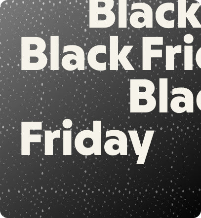 Schwarzer Banner mit mehrfach wiederholtem „Black Friday“ Schriftzug für KEEN Aktionen.