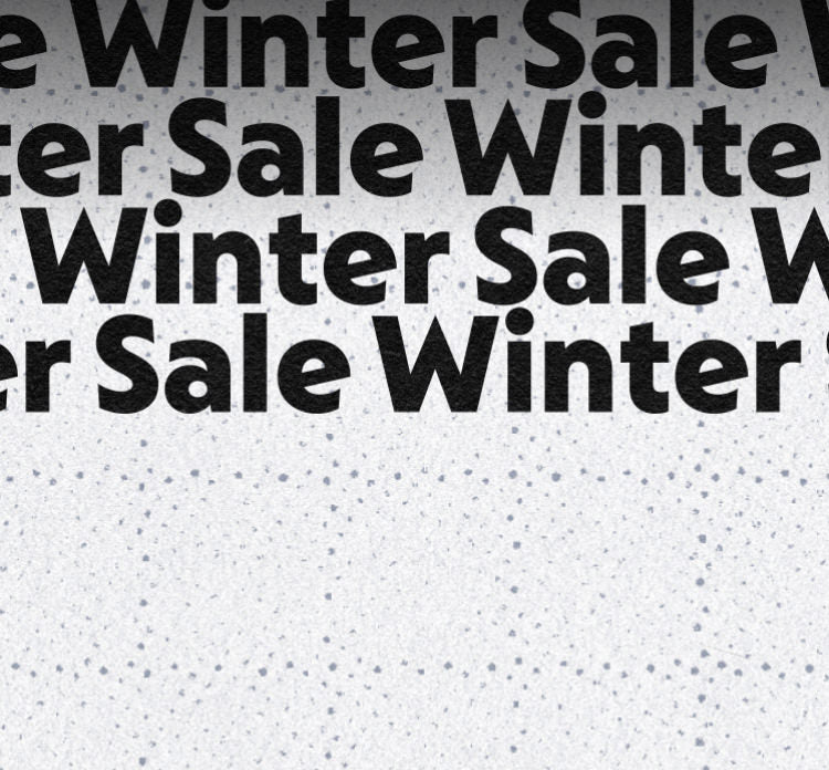 Grafischer Banner mit wiederholtem Schriftzug „Winter Sale“ auf hellem Hintergrund für KEEN Winterangebote mit bis zu 50 % Rabatt.