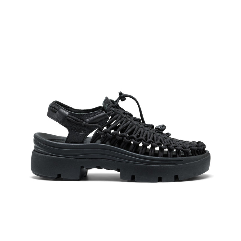 Unisex UNEEK PLT Sneaker  |  Black Smooth Lea