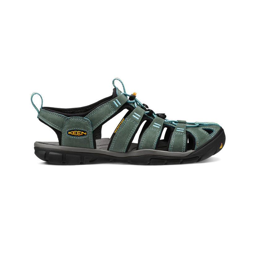 Women's Clearwater Leather Cnx Sandals  |  Mineral Blue/Yellow