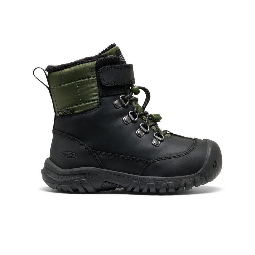 Little Kids' Kanibou Waterproof Winter Boot  |  Black/Bronze Green