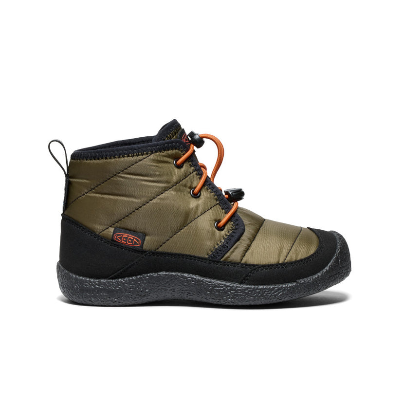 Howser II Wasserdicht Chukka für große Kids  |  Dark Olive/Gold Flame
