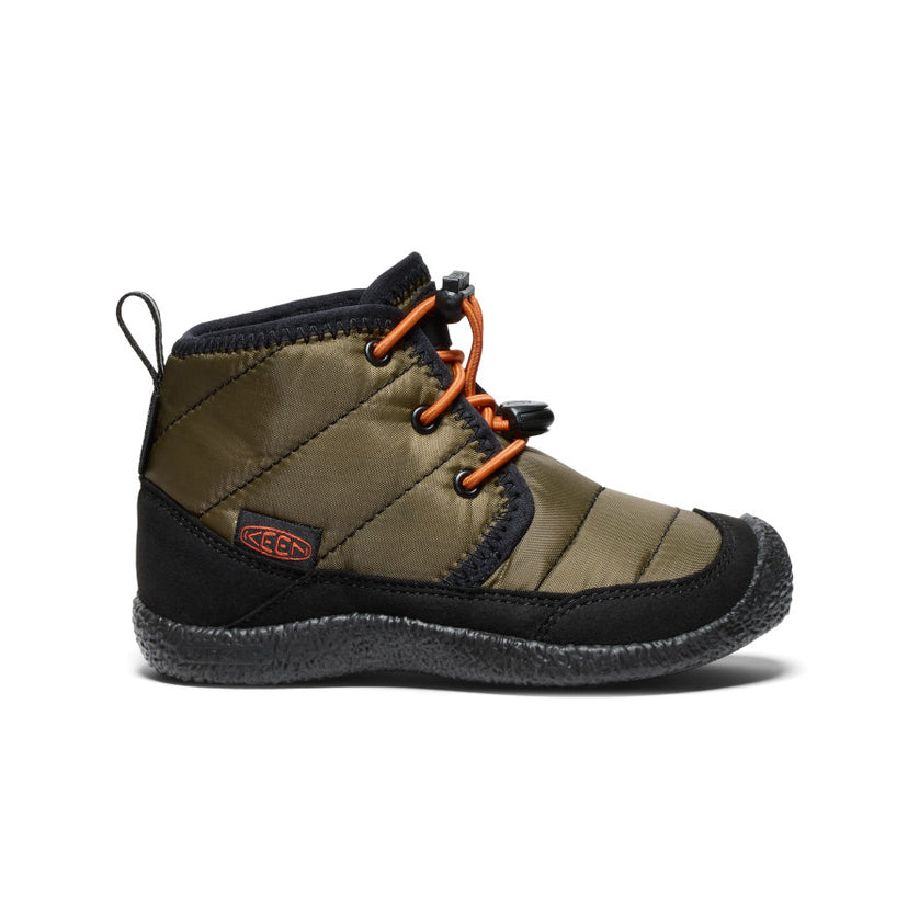 Howser II Wasserdicht Chukka für kleine Kids  |  Dark Olive/Gold Flame